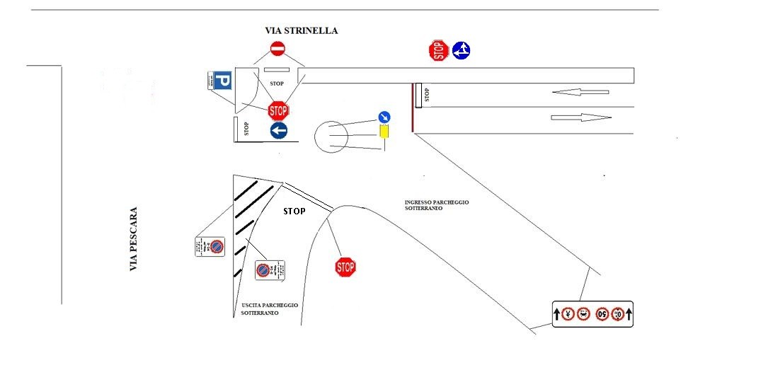 PARCHEGGI L’AQUILA: 88 POSTI GRATUITI A STRINELLA 88, CARTELLI STRADALI PER TERMINAL COLLEMAGGIO