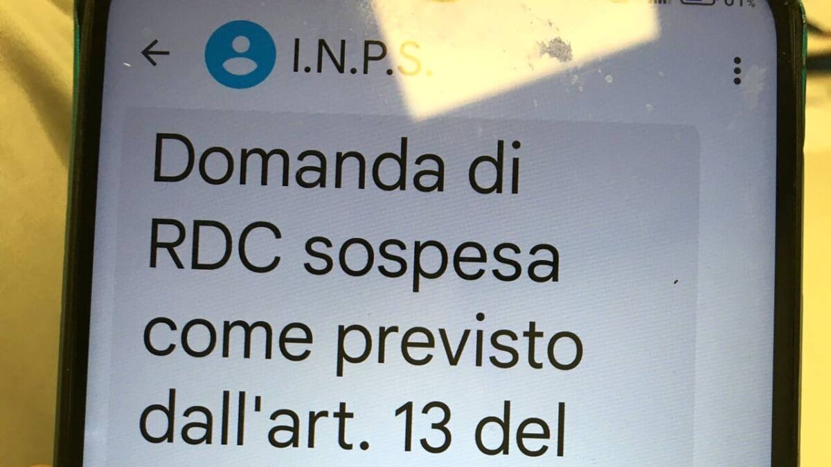 SMS DELL’INPS AVVISA FINE REDDITO DI CITTADINANZA, CGIL ABRUZZO, “SI RISCHIA BOMBA SOCIALE”