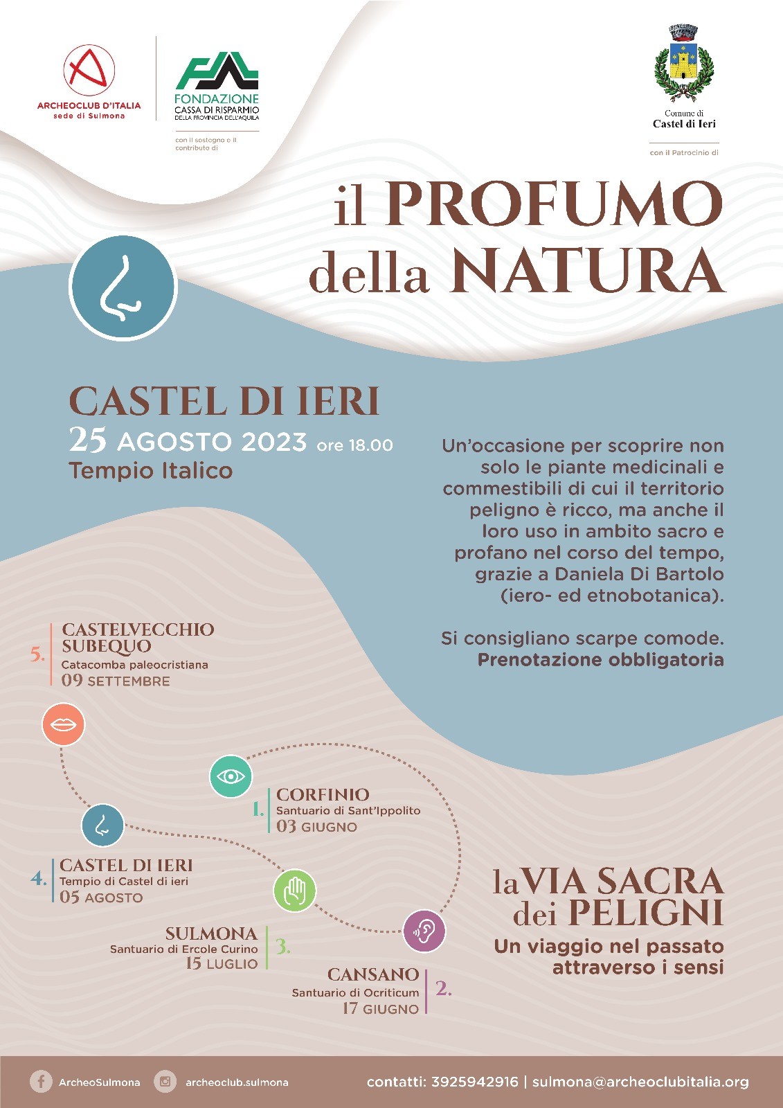 CASTEL DI IERI: RINVIATA AL 25 AGOSTO LA QUARTA TAPPA DELLA “VIA SACRA DEI PELIGNI”