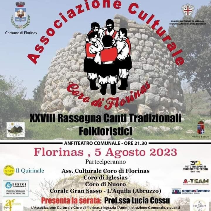 LA CORALE GRAN SASSO DELL’AQUILA PRESENTE ALLA PRESTIGIOSA RASSEGNA DI  FLORINAS A SASSARI