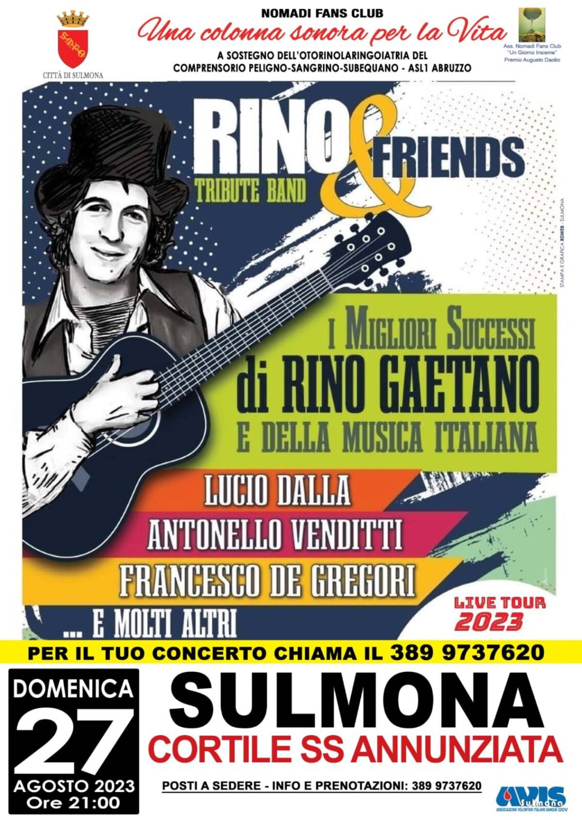 CONCERTI IN VALLE PELIGNA PER SOSTENERE L’AMBULATORIO DI OTORINO DELL’OSPEDALE DI SULMONA