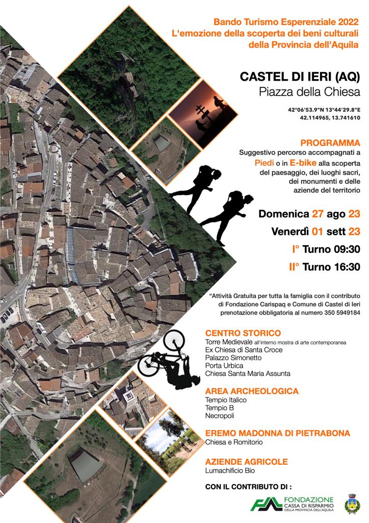 TURISMO ESPERIENZIALE A CASTEL DI IERI: TOUR A PIEDI E IN E-BIKE
