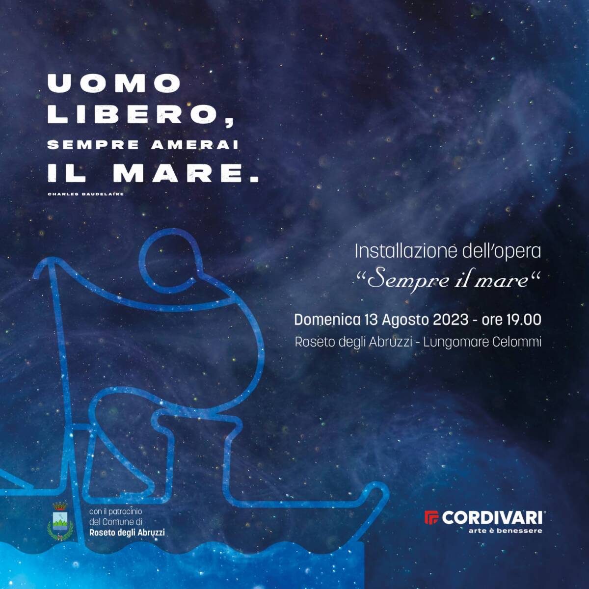 ROSETO: “SEMPRE IL MARE”, DOMENICA L’INAUGURAZIONE DELLA NUOVA OPERA D’ARTE