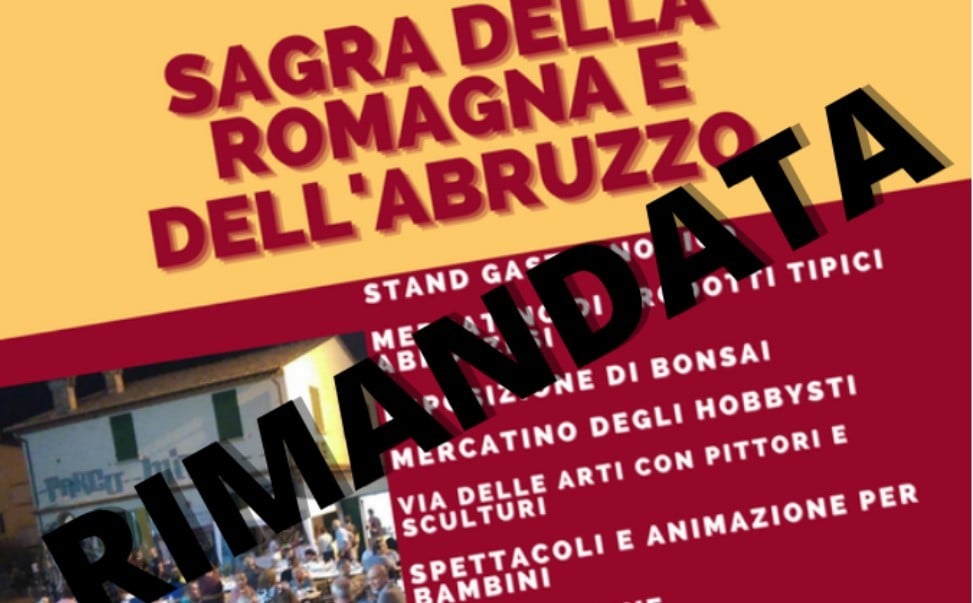 SAGRA ABRUZZO-ROMAGNA RIMANDATA A DATA DA DESTINARSI, “IMPEGNATI A GESTIRE EMERGENZA ALLUVIONI”