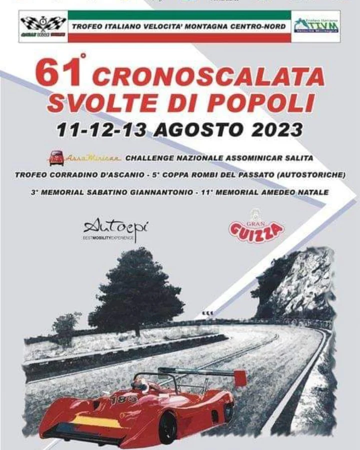 SVOLTE DI POPOLI: AL VIA LA 61ESIMA EDIZIONE DELLA STORICA CRONOSCALATA
