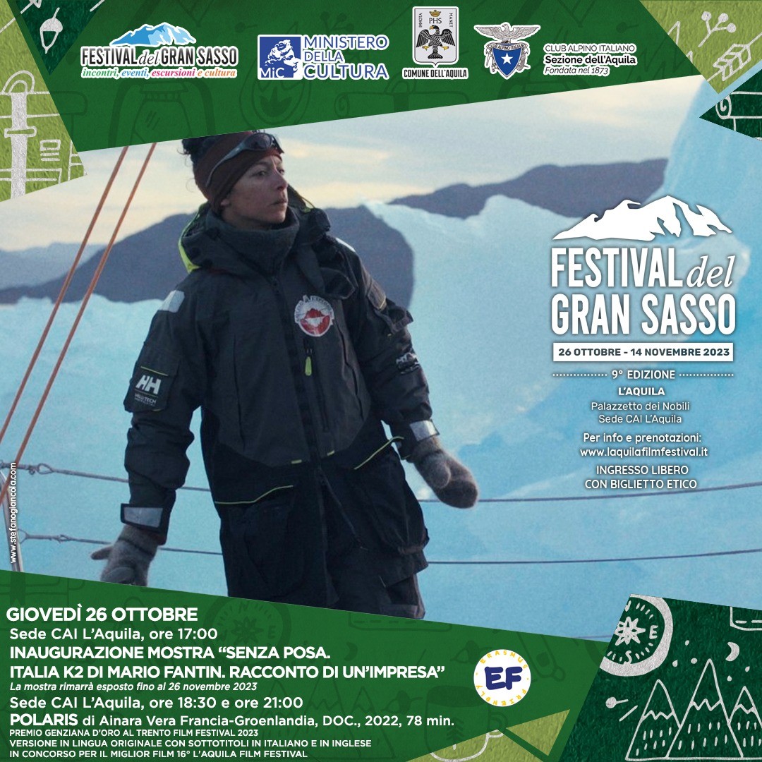 TORNA IN VESTE AUTUNNALE IL FESTIVAL DEL GRAN SASSO CON PROIEZIONI NELLA SEDE DEL CAI AQUILANO