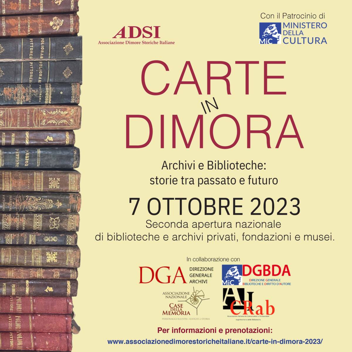 CARTE IN DIMORA: ANCHE IN ABRUZZO BIBLIOTECHE E ARCHIVI PRIVATI APERTI GRATUITAMENTE IL 7 OTTOBRE