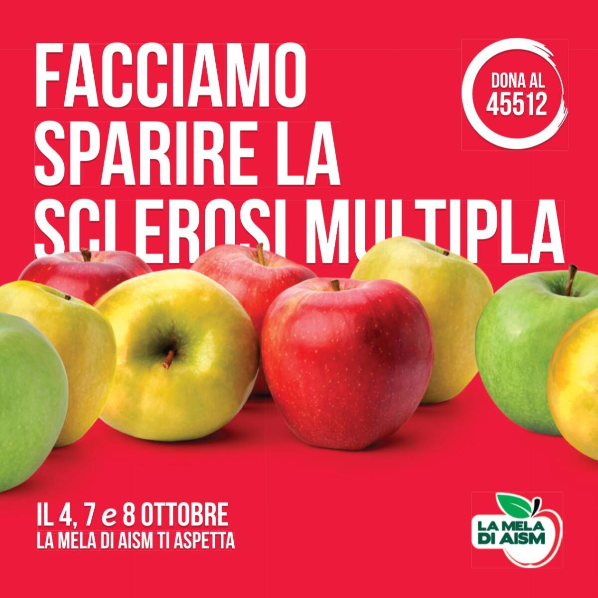 SCLEROSI MULTIPLA: TORNANO IN PIAZZA LE MELE DELL’AISM PER LA RICERCA