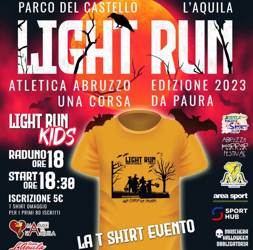 L’AQUILA: ZUCCHE E FANTASMI PER LA LIGHT RUN 2023