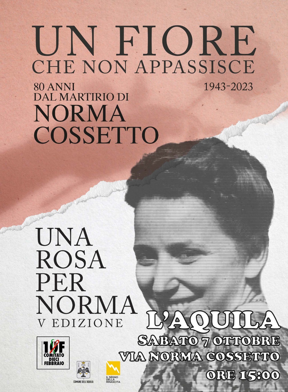 L’AQUILA: IL 7 OTTOBRE “UNA ROSA PER NORMA COSSETTO”