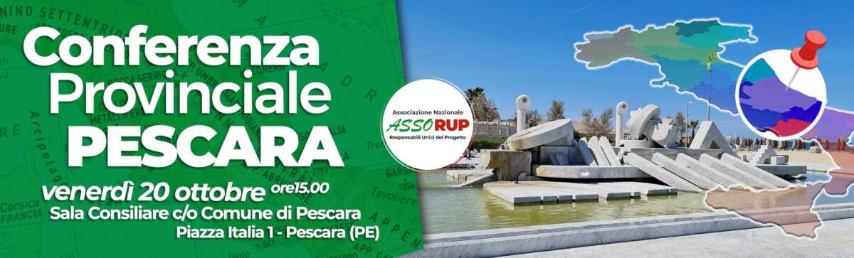 PESCARA: DOMANI CONVEGNO DELL’ASSORUP PROVINCIALE