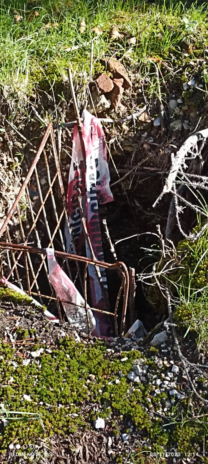 L’AQUILA: BUCA PERICOLOSA IN VIALE TAGLIACOZZO NELL’AREA DEL CASTELLO SPAGNOLO