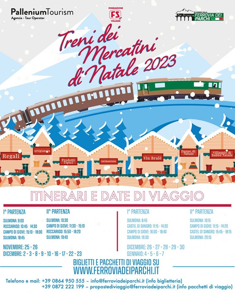 TRENI DEI MERCATINI DI NATALE IN ABRUZZO