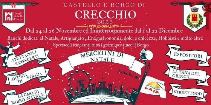 CRECCHIO: ARRIVANO I MERCATINI DI NATALE NEL BORGO