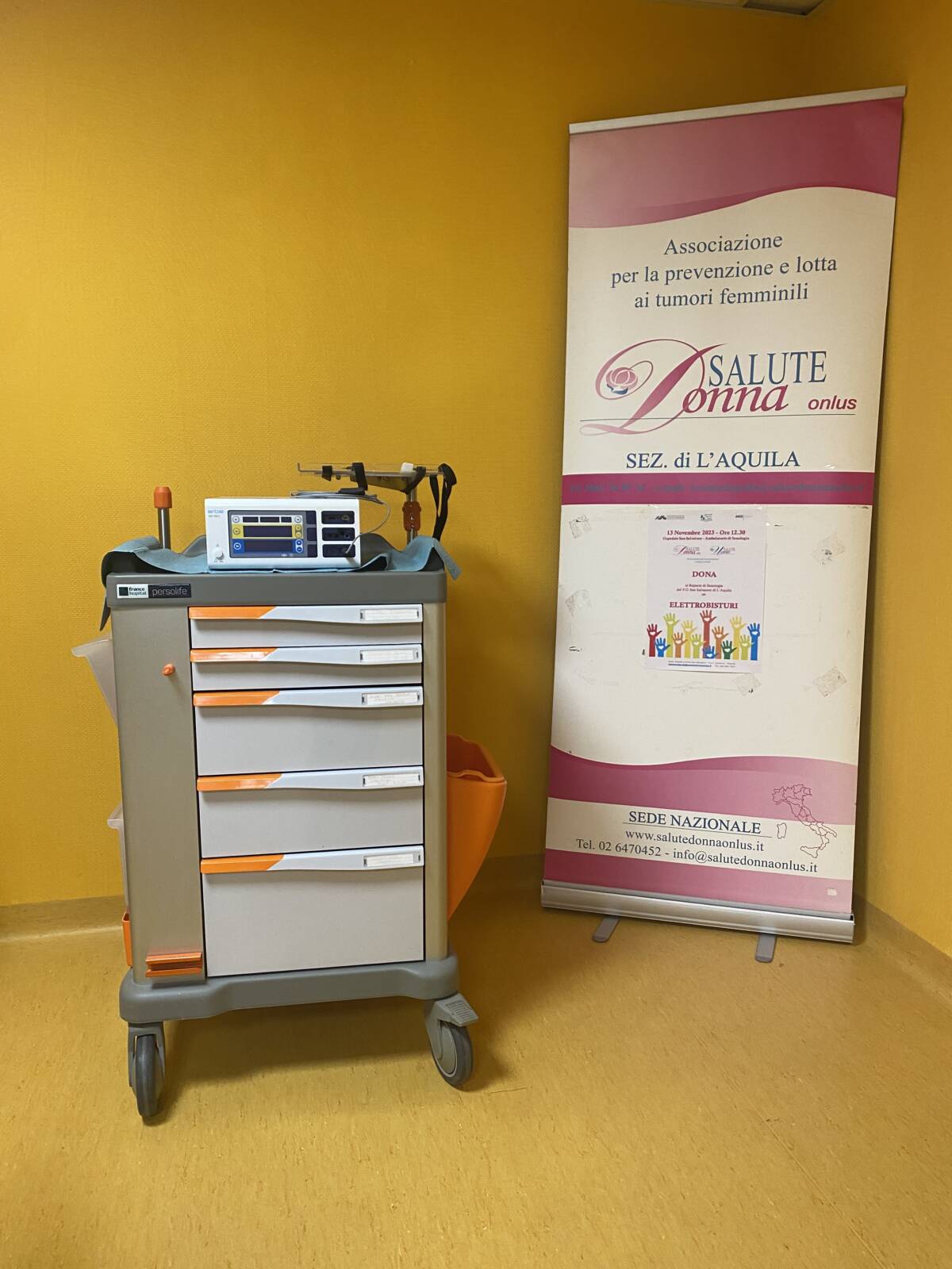 DONATO UN BISTURI ELETTRICO AL CENTRO SENOLOGICO DELL’OSPEDALE DELL’AQUILA