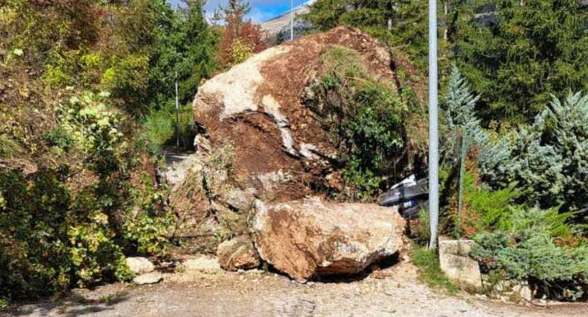 SCANNO: MASSO CADE SU AUTO, SGOMBERATI 4 ABITANTI DEL CONDOMINIO “LE VALLOCCHIE” IN VIA PESCARA