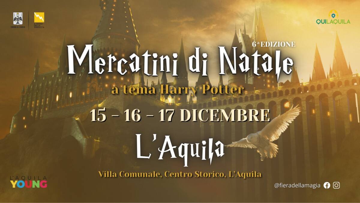L’AQUILA: TORNANO I MERCATINI DI NATALE A TEMA HARRY POTTER