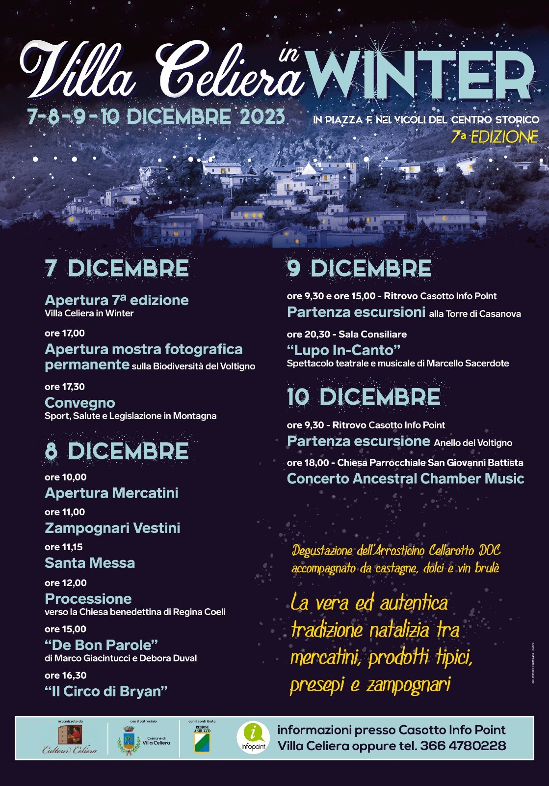VILLA CELIERA IN WINTER: MERCATINI ED EVENTI DAL 7 AL 10 DICEMBRE