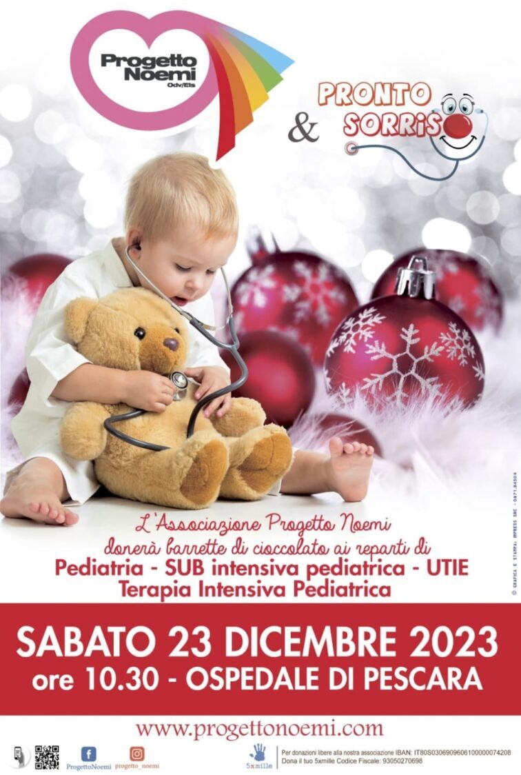 PROGETTO NOEMI: CONSEGNA DONI SOLIDALI AI BAMBINI DELL’OSPEDALE DI PESCARA