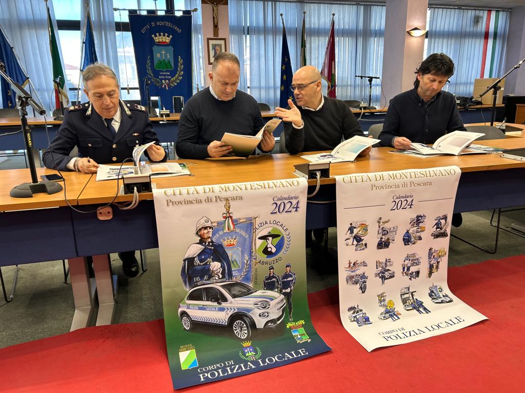 PRESENTATO IL CALENDARIO DELLA POLIZIA LOCALE DI MONTESILVANO: “SICUREZZA URBANA E NON SOLO”