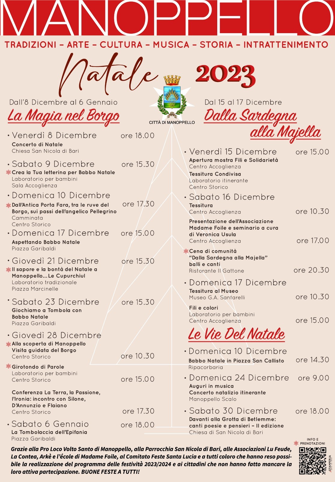 NATALE A MANOPPELLO: TRADIZIONE, ARTE, CULTURA, MUSICA, STORIA E INTRATTENIMENTO