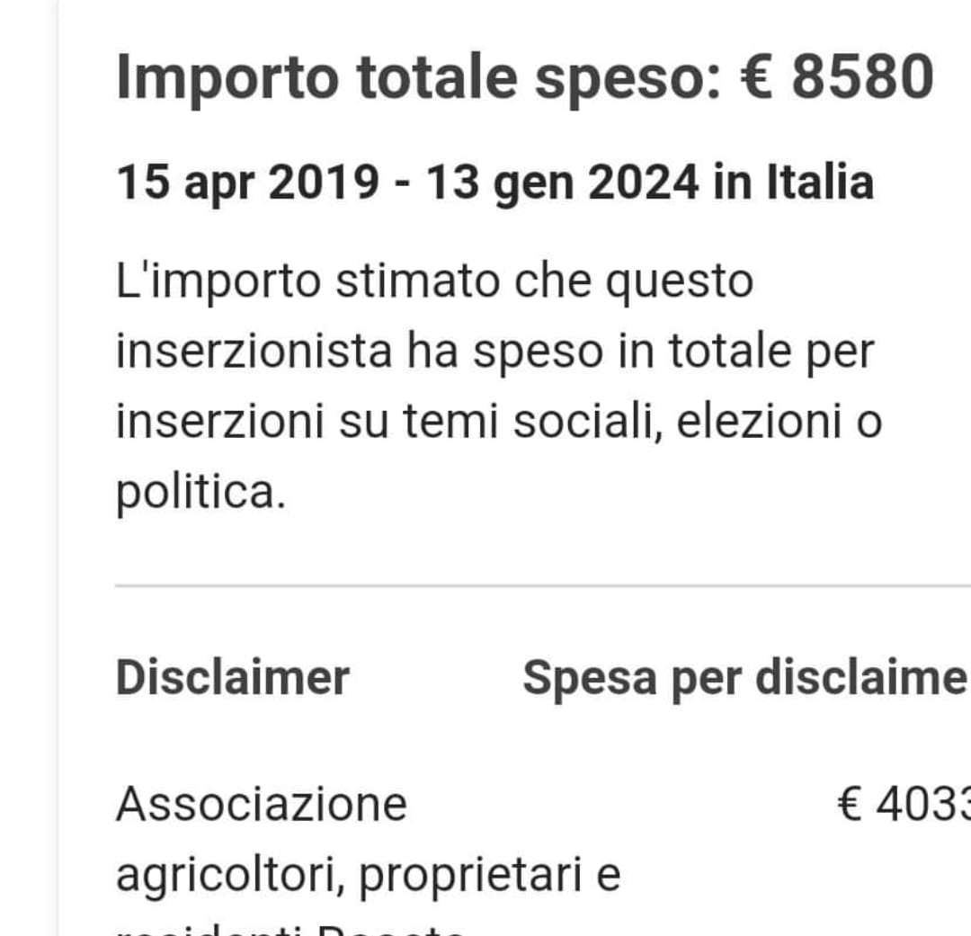 BORSACCHIO: ACERBO, “COMITATO PER IL SI’ AL TAGLIO SPENDE 8MILA EURO PER SPINGERE POST SUI SOCIAL”