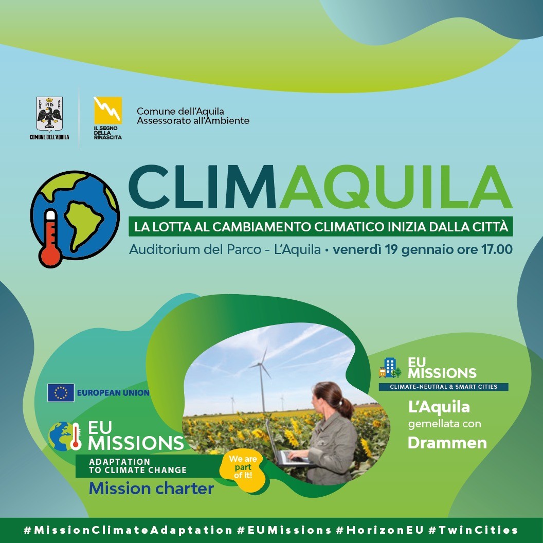 CLIMAQUILA: LA LOTTA AL CAMBIAMENTO CLIMATICO INIZIA DALLA CITTA’