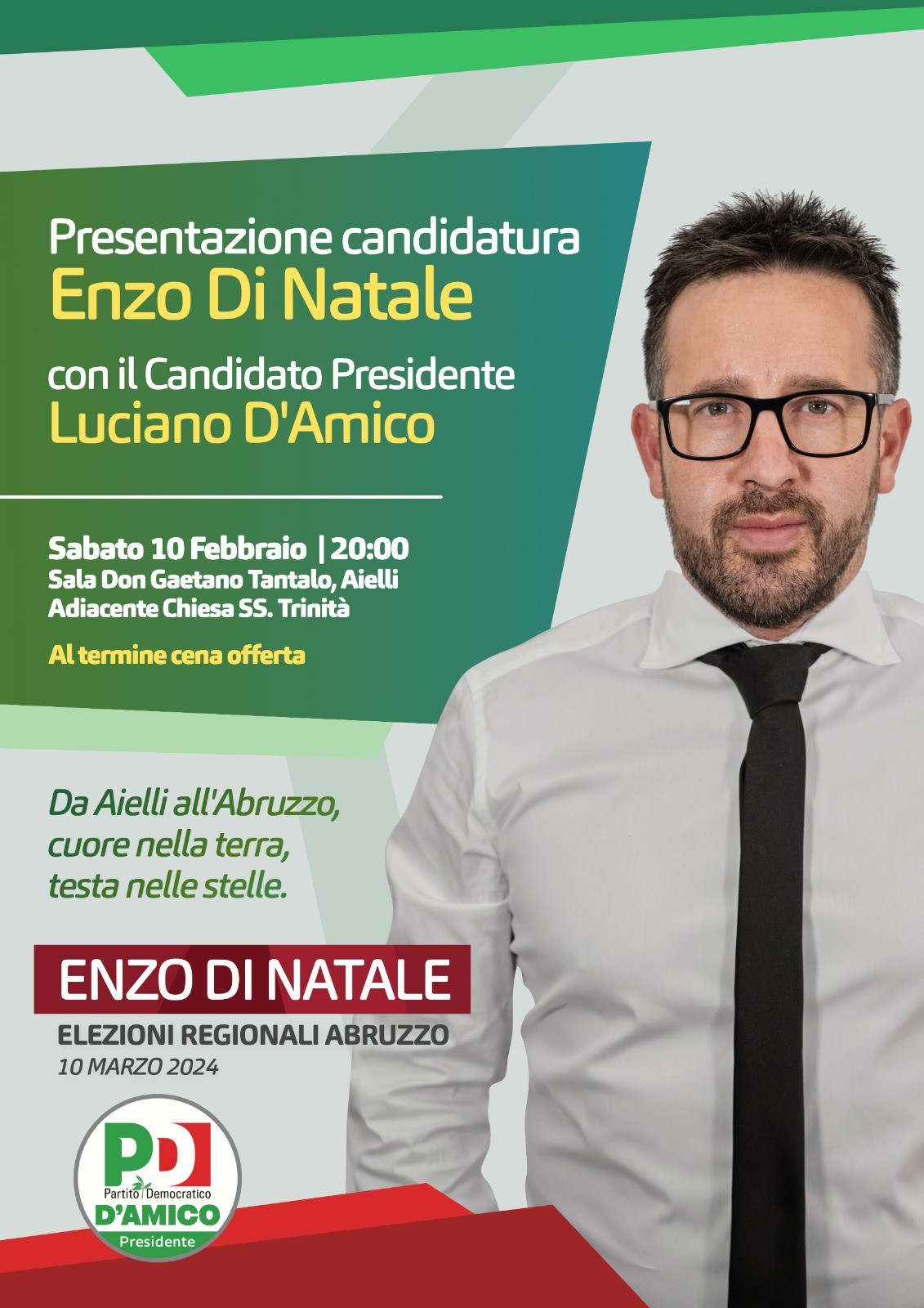 REGIONALI: AD AIELLI PRESENTAZIONE CANDIDATURA SINDACO ENZO DI NATALE