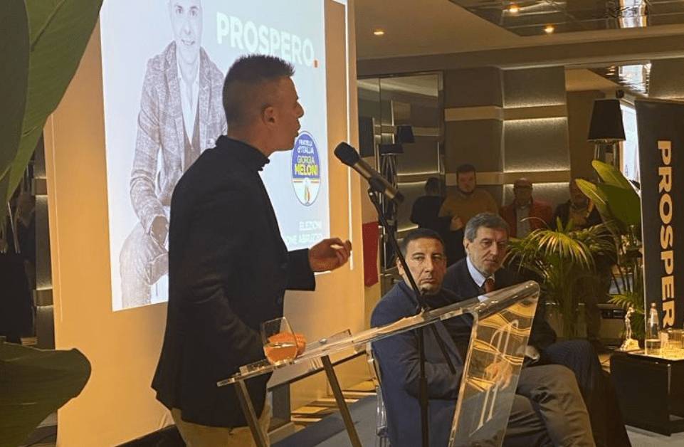 REGIONALI: IN CENTINAIA A VASTO PER PROSPERO (FDI), “LEALTA’, SERIETA’ E SPIRITO DI SERVIZIO”