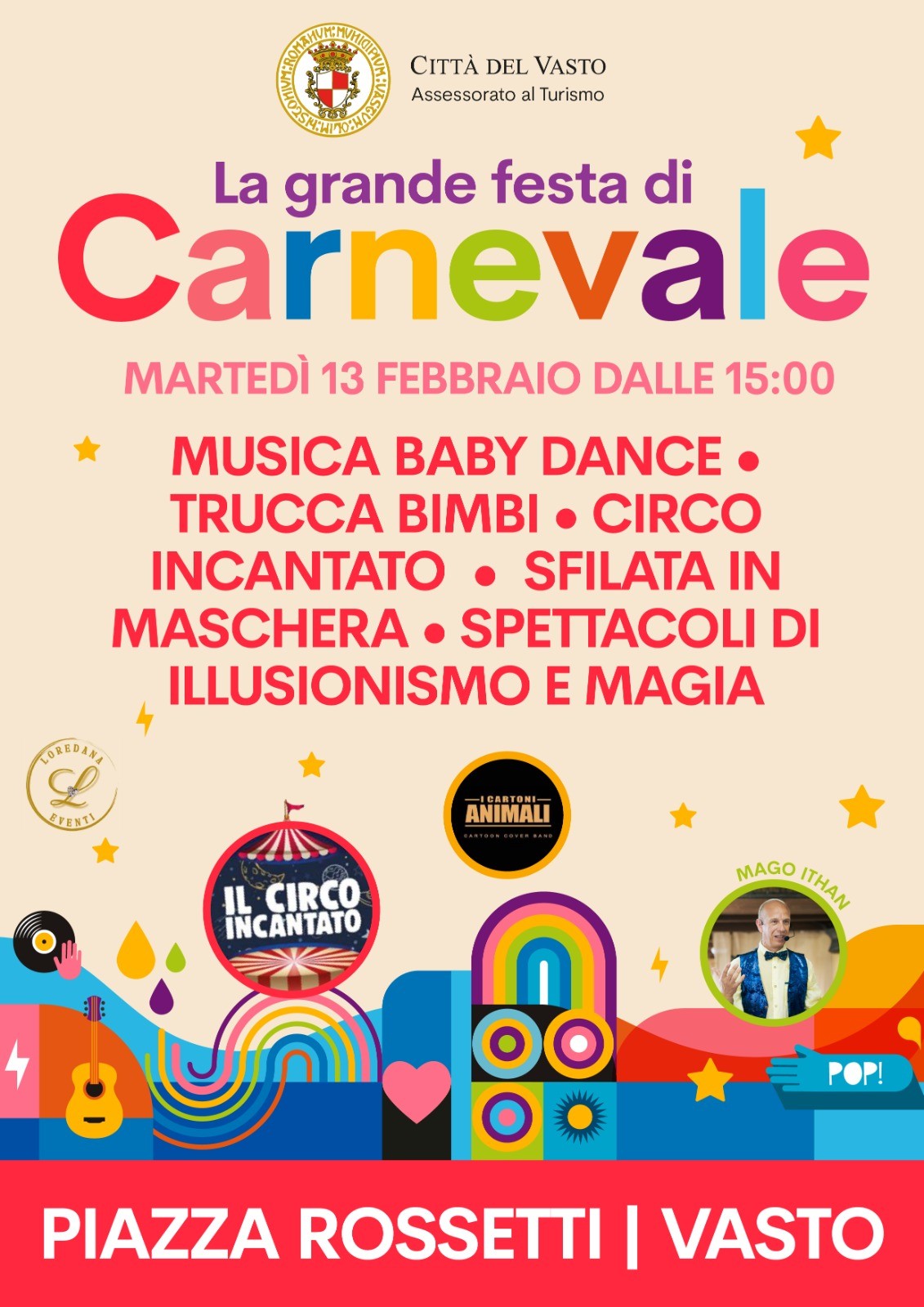 FESTA DI CARNEVALE A VASTO: SINDACO E ASSESSORE, “RICCO PROGRAMMA PER DOMANI”