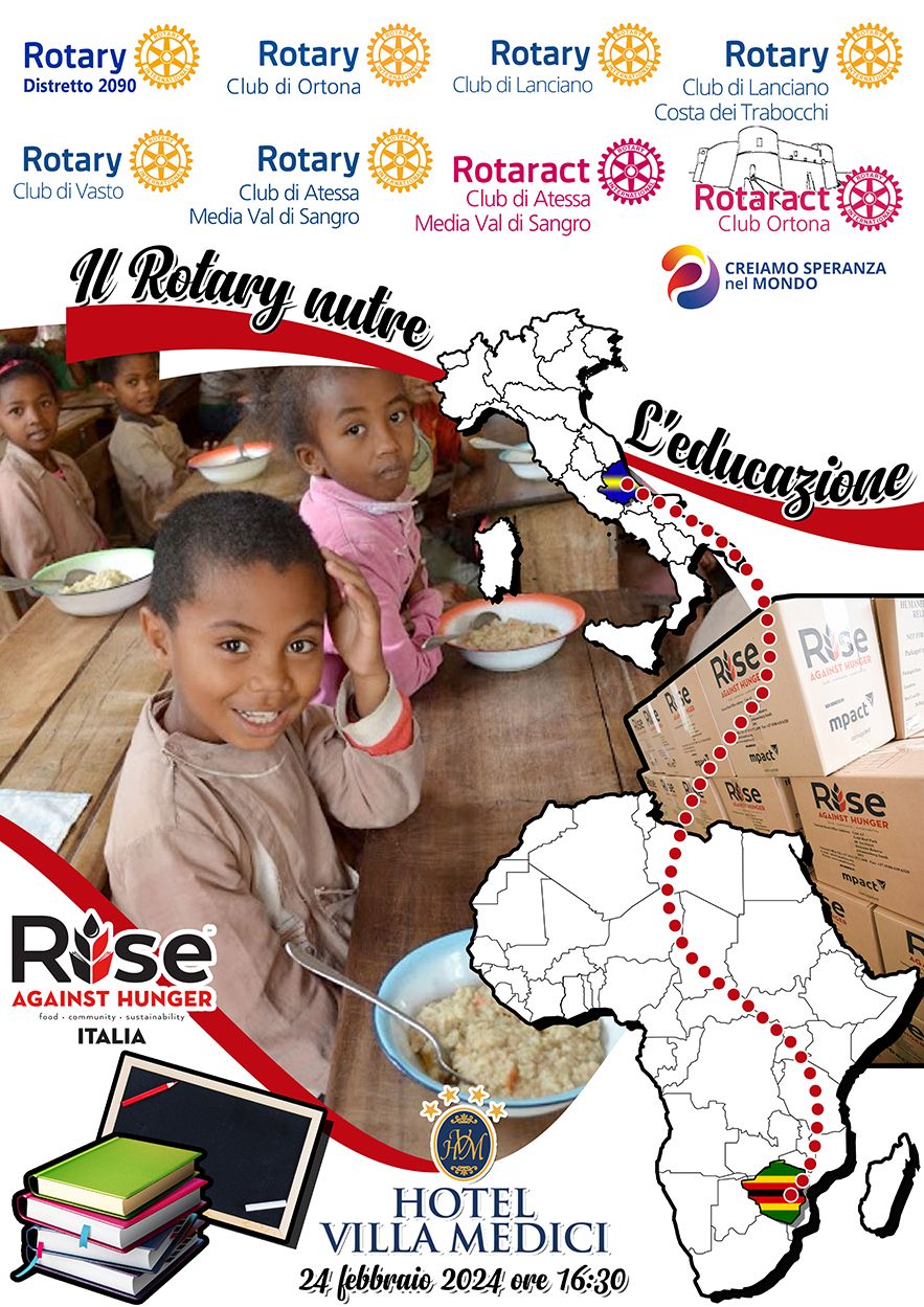 I ROTARY DELL’AREA FRENTANA MOBILITATI PER PREPARARE PASTI PER I BAMBINI AFRICANI