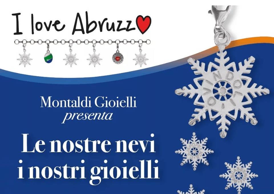 I LOVE ABRUZZO: MONTALDI PRESENTA AD OVINDOLI NUOVI GIOIELLI A FORMA DI FIOCCO DI NEVE
