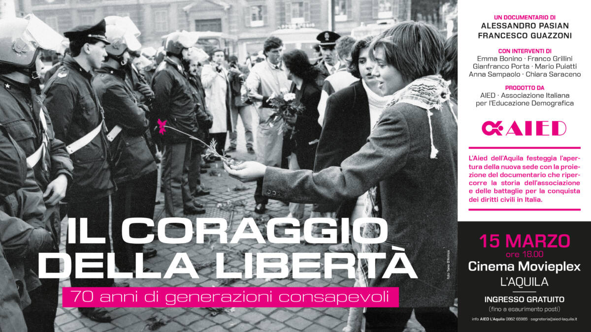 L’AQUILA: NUOVA SEDE PER IL CONSULTORIO AIED, FESTA CON PROIEZIONE GRATUITA AL CINEMA MOVIEPLEX