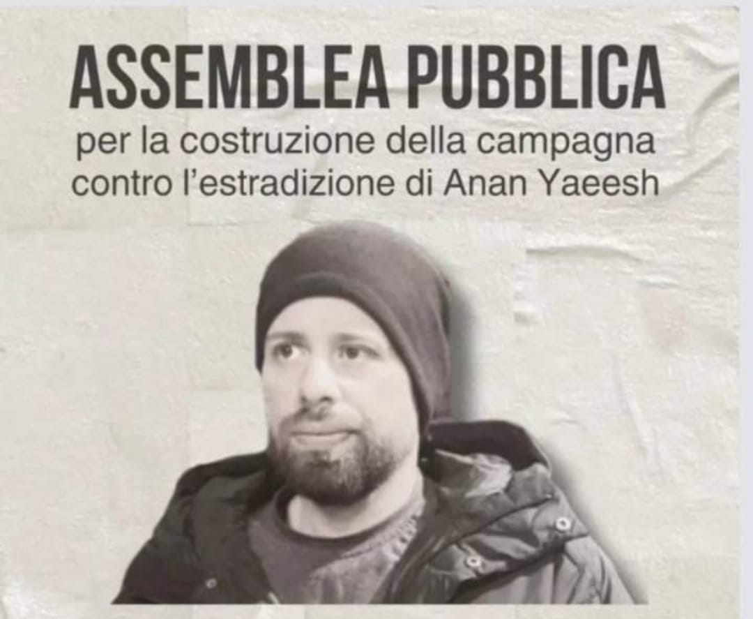 “NO ALL’ESTRADIZIONE DI ANAN YAEESH”: SCATTA MOBILITAZIONE PER PALESTINESE ARRESTATO A L’AQUILA
