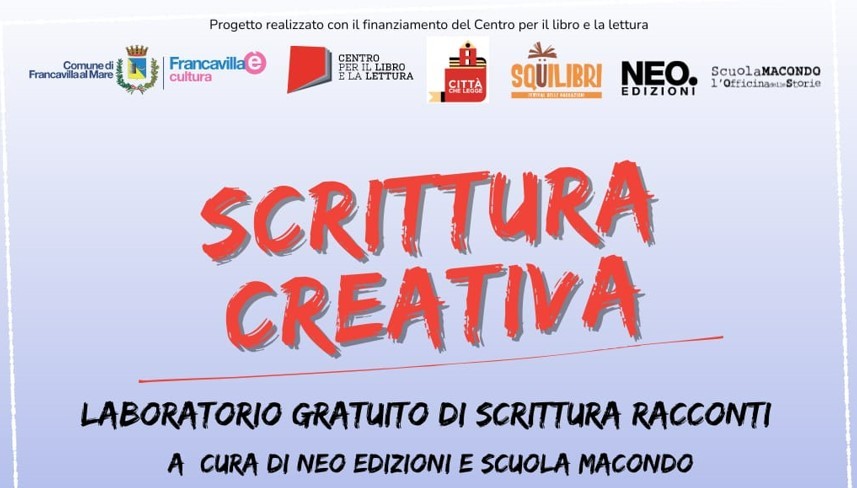 SCRITTURA CREATIVA: PROGETTO “LIBRIDINE”, PARTE IL “CANTIERE RACCONTO” A FRANCAVILLA AL MARE
