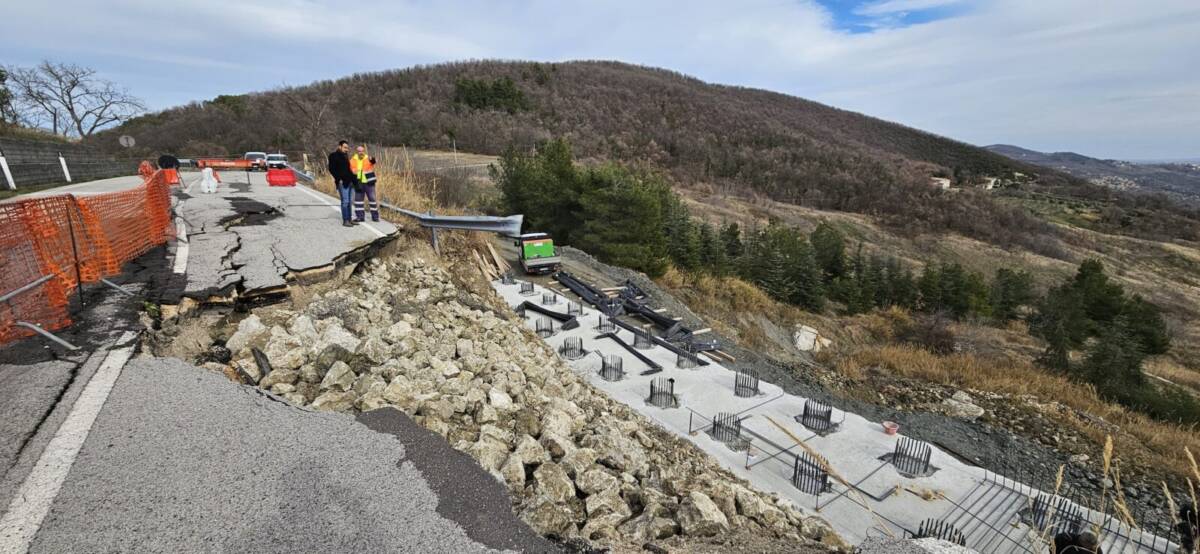 AL VIA DUE INTERVENTI SULLE FRANE LUNGO LA SP 187 TRIGNINA ASSEGNATI DALLA PROVINCIA DI CHIETI