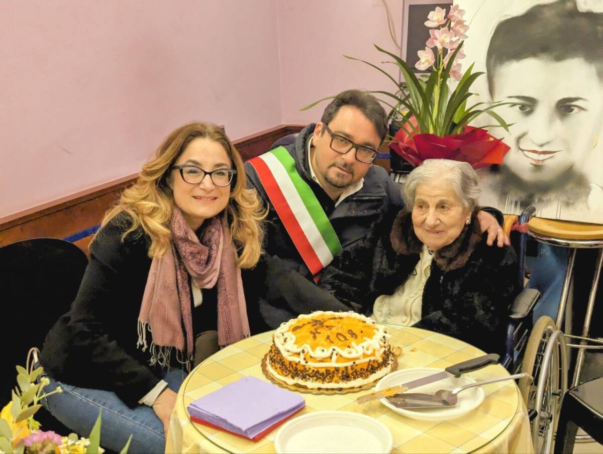 FESTEGGIATI DAL COMUNE I 108 ANNI DI ITALIA PALUCCI LA DONNA PIU’ ANZIANA DI TERAMO