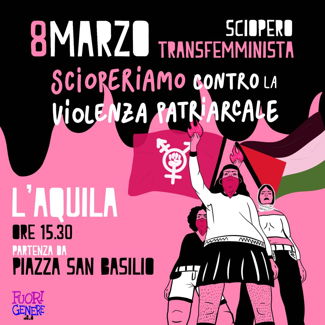 L’AQUILA: CORTEO CONTRO LA “VIOLENZA PATRIARCALE”, TIMORI PER DISORDINI ALLA VIGILIA DELLE REGIONALI