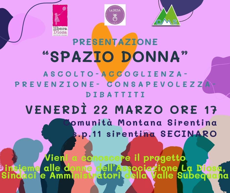 SECINARO:  LO SPORTELLO SPAZIO DONNA PRESENTA LE SUE ATTIVITA’ IL 22 MARZO