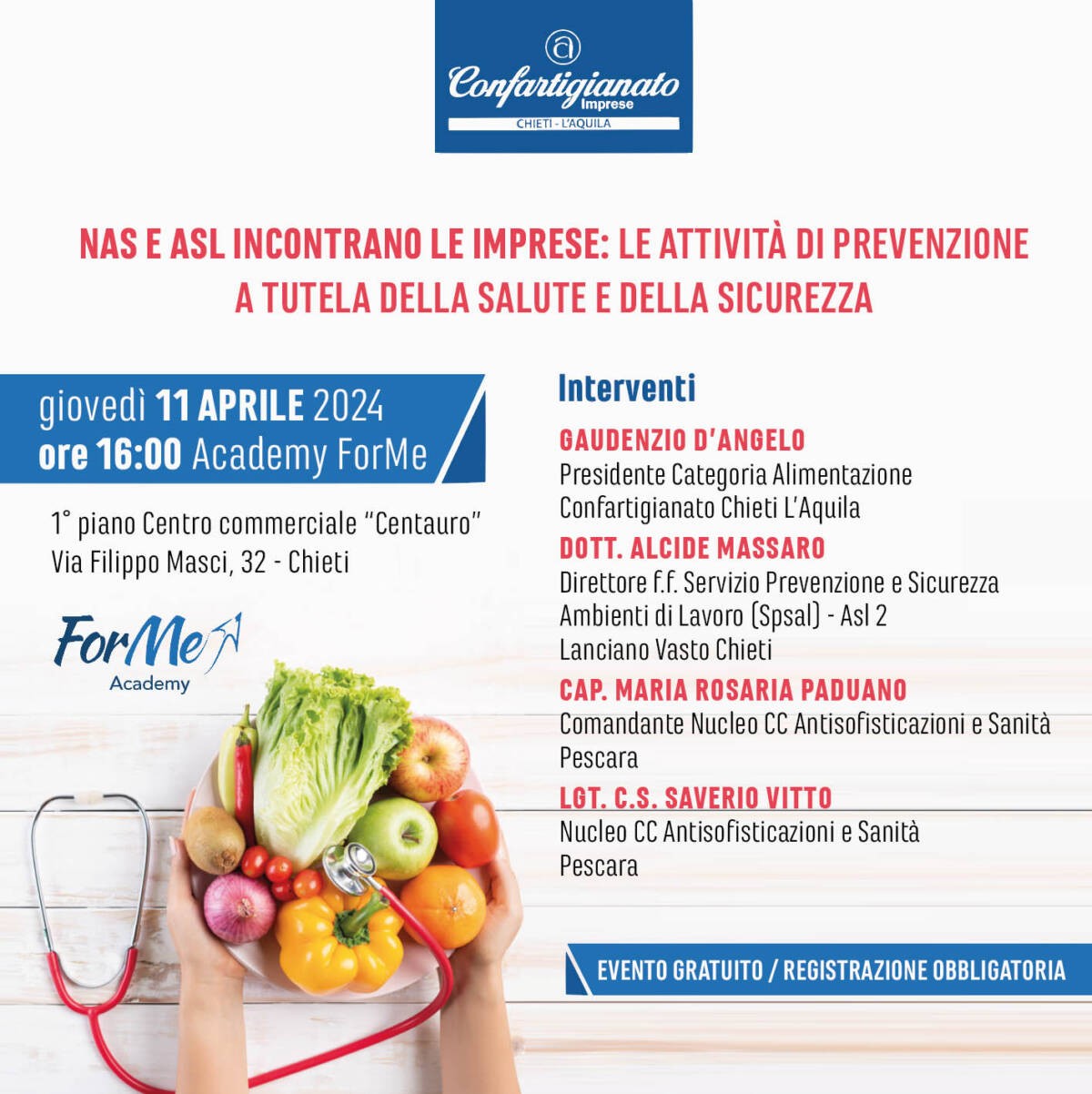 NAS E ASL INCONTRANO LE IMPRESE A CHIETI: EVENTO ORGANIZZATO DA CONFARTIGIANATO