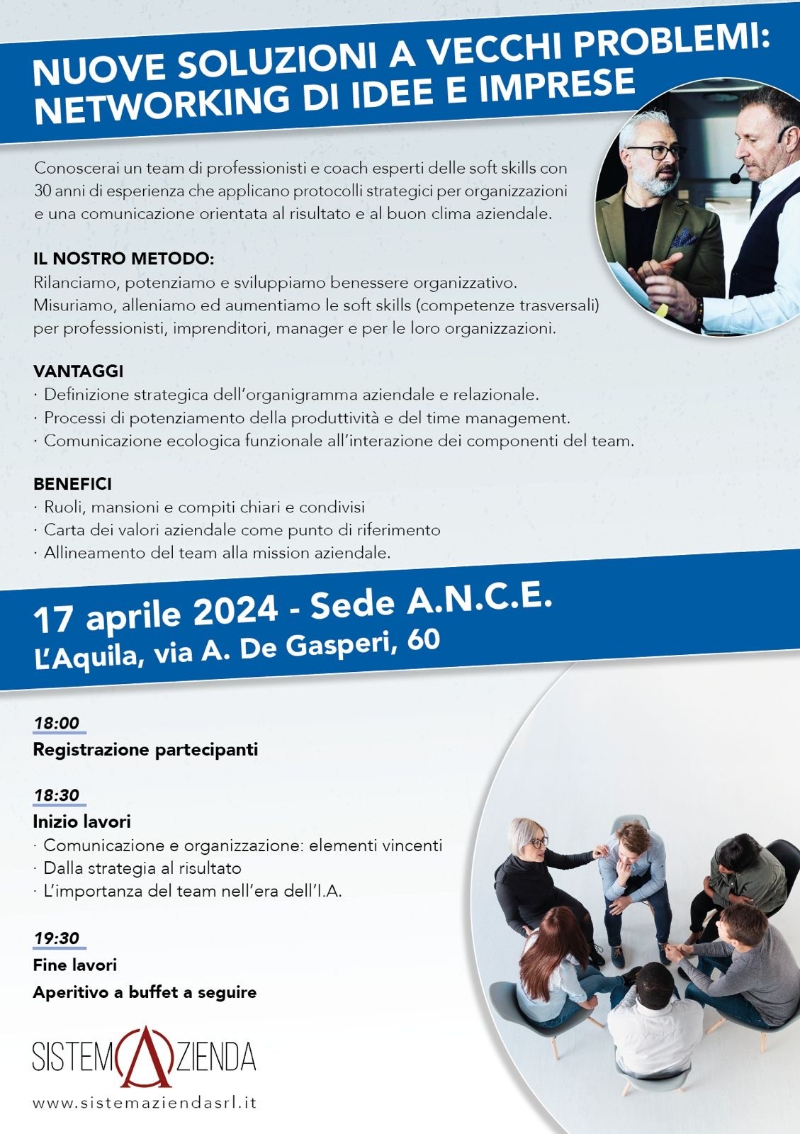 “NUOVE SOLUZIONI A VECCHI PROBLEMI”, SEMINARIO GRATUITO A L’AQUILA