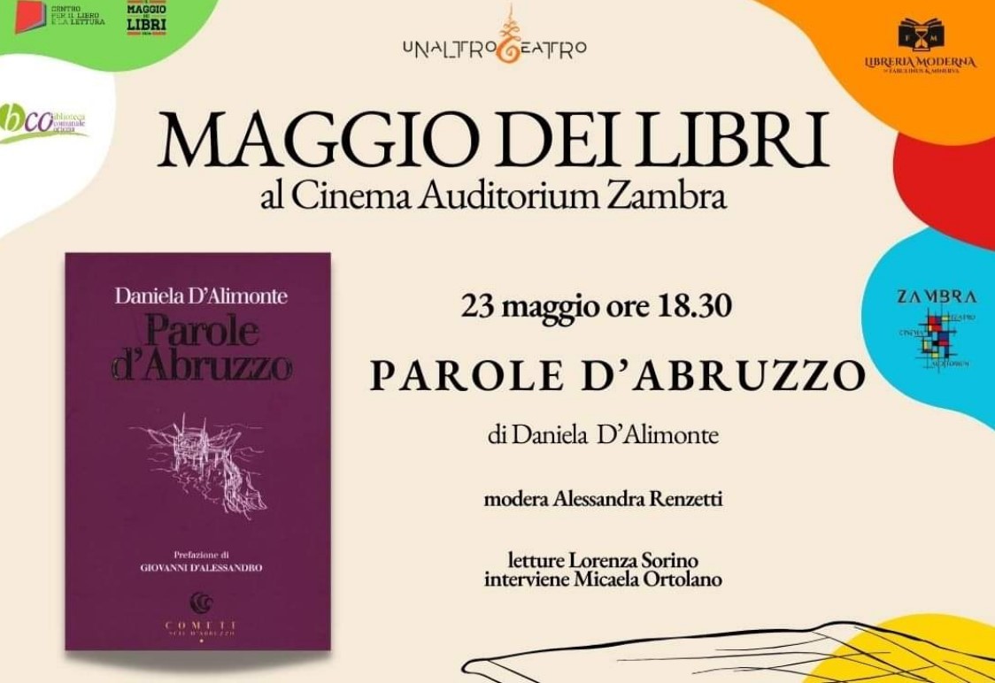 ORTONA: AL “MAGGIO DEI LIBRI” UNALTROTEATRO OSPITA DANIELA D’ALIMONTE CON “PAROLE D’ABRUZZO”