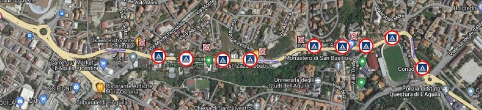 L’AQUILA: AL VIA LAVORI ATTRAVERSAMENTI PEDONALI IN VIALE DELLA CROCE ROSSA