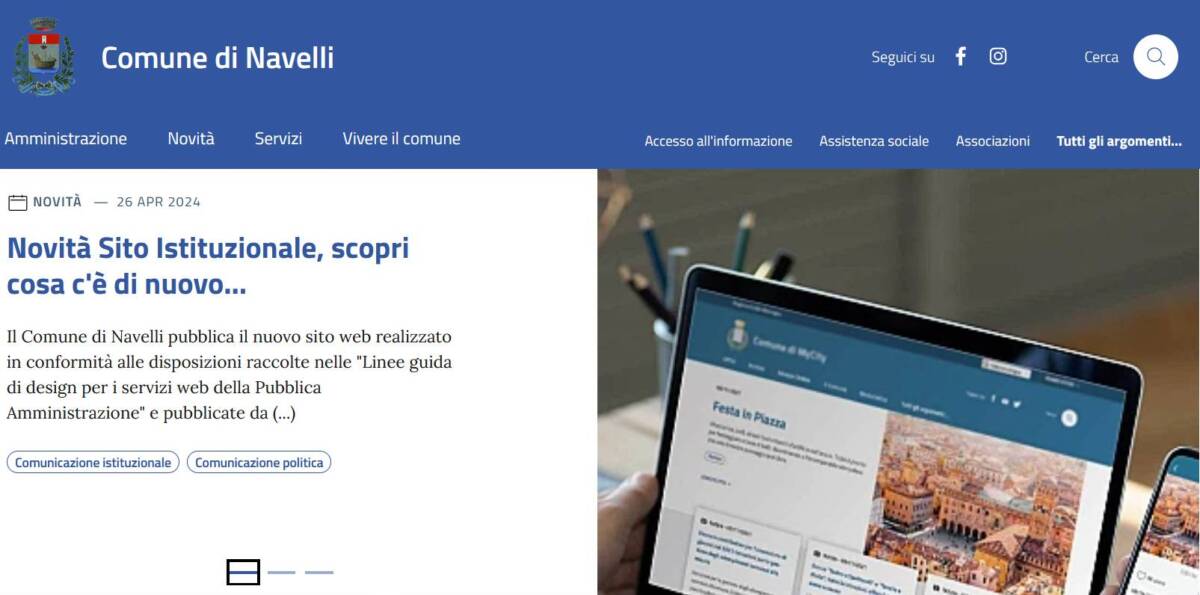 NAVELLI: ON LINE NUOVO SITO ISTITUZIONALE, FEDERICO, “ALTRO PASSO PER DIGITALIZZAZIONE”