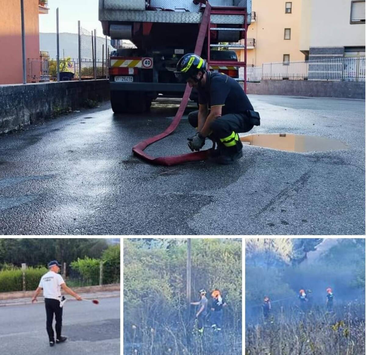 L’AQUILA: INCENDIO ZONA TORRETTA, FIAMME DOMATE IN TEMPO DAI VIGILI DEL FUOCO
