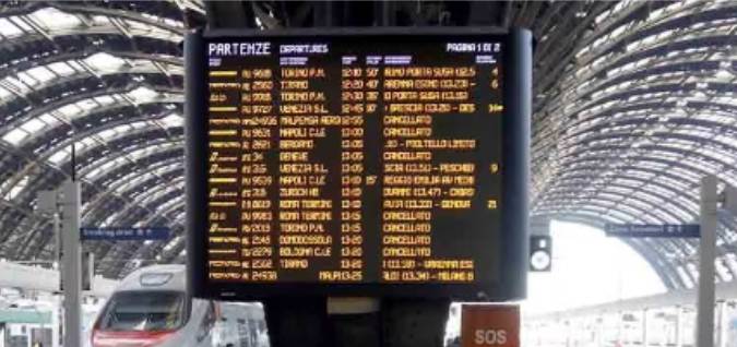 SCIOPERO DEI TRENI: DISAGI IN TUTTA ITALIA, TRA CANCELLAZIONI E RITARDI