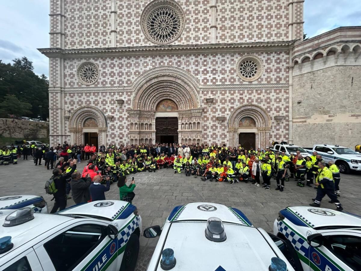 PROTEZIONE CIVILE: OPERATORI E VOLONTARI A COLLEMAGGIO PER CELEBRARE PADRE PIO DA PIETRELCINA