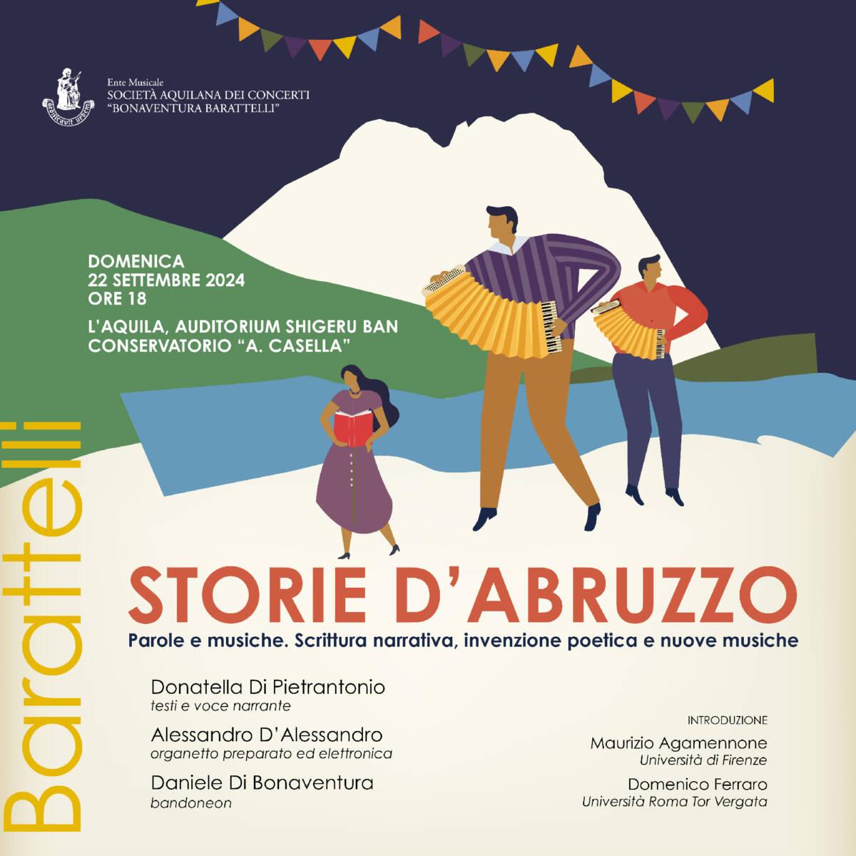L’AQUILA: “STORIE D’ABRUZZO”, CONCERTO CON D’ALESSANDRO, DI BONAVENTURA  E DI PIETRANTONIO