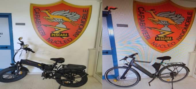 PESCARA: RITROVATE DUE BICI ELETTRICHE RUBATE, DENUNCIATO PER RICETTAZIONE UN GIOVANE MAROCCHINO