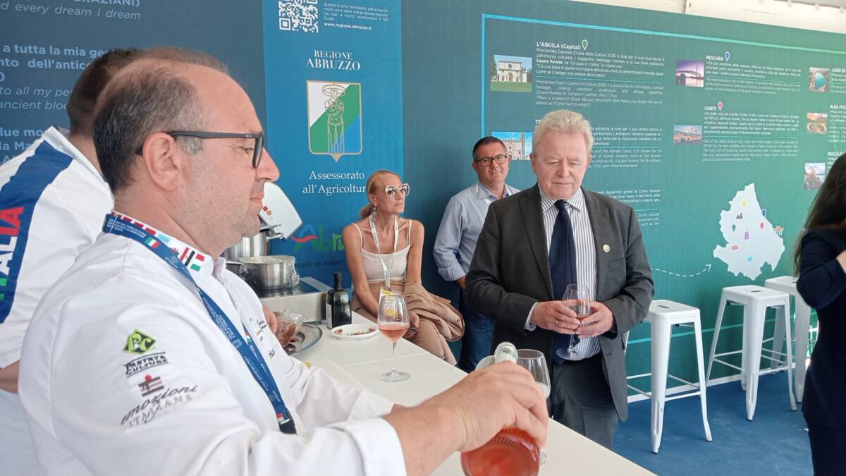 G7 AGRICOLTURA: TRA BIG ALLO STAND ABRUZZO COMMISSARIO UE WOJCIECHOWSKI E MINISTRO LOLLOBRIGIDA